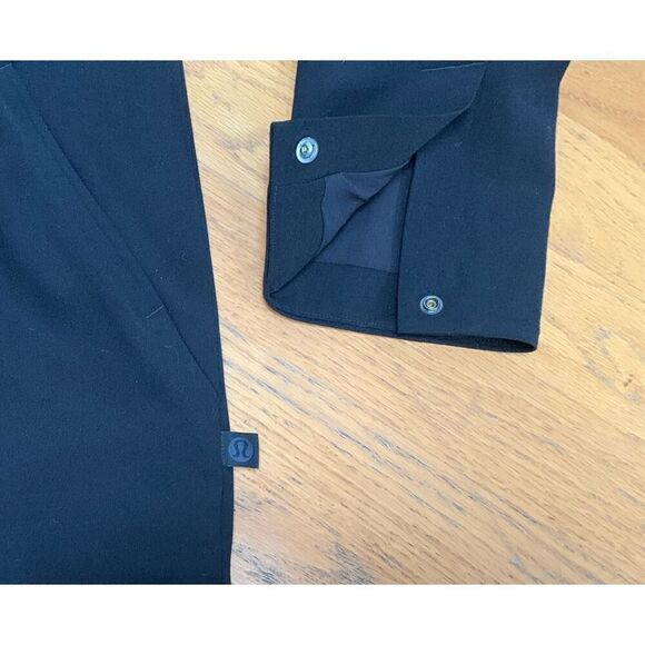 LULULEMON LAB SAMAT BLACK OVERSIZE LINED BLAZER JACKER sz 4 SOLD OUT $228 - Picture 5 of 8